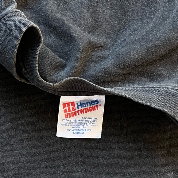 Jarassic park 1992 vintage Hanes heavyweight tshirt blk movie promo dinosaur - Picture 3 of 3